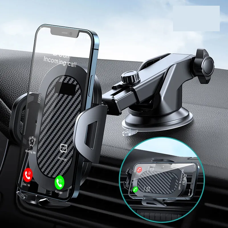 Ventosa Supporto per telefono per auto Supporto per telefono GPS Supporto cellulare per iPhone 13 12 11 Pro Max X 7 8 Xiaomi Huawei Samsung