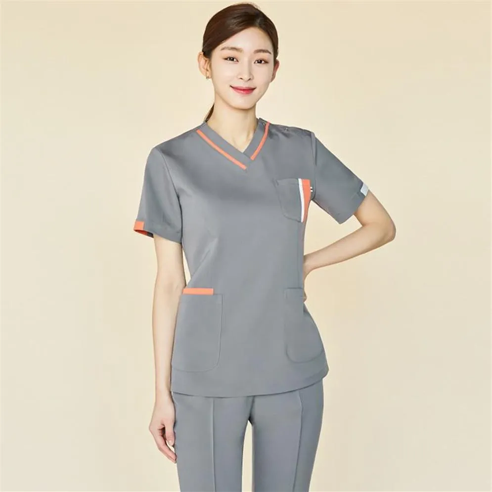 Beauty Salon Work Uniforms For Women Short Sleeve Spa Working Wear