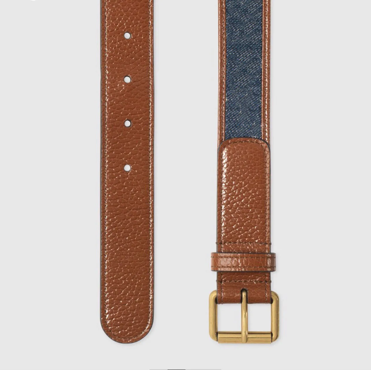 10A bleu web marron ceinture en cuir véritable avec des ceintures de boîte verte pour les hommes la plus haute qualité femme classique boucle ardillon en or ceinture 678694