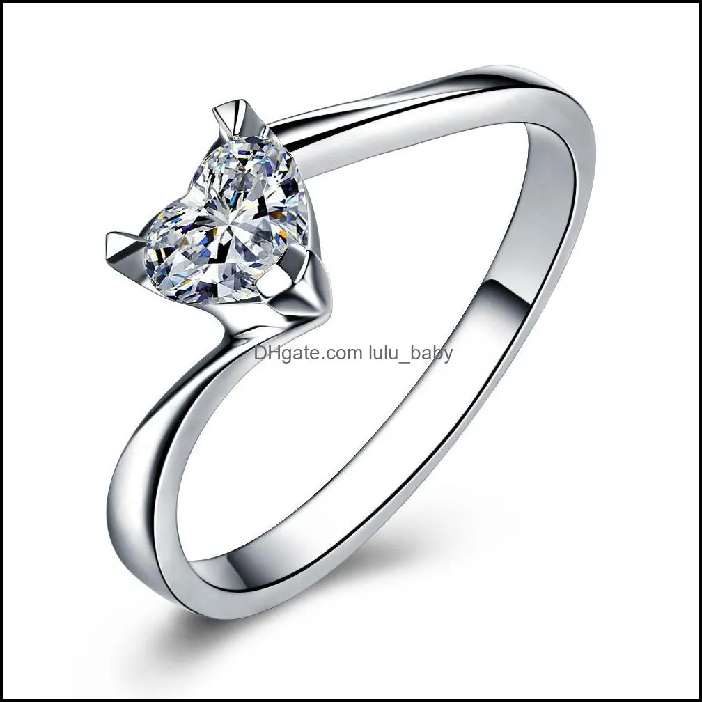 fashion versatile jewelry classic diamond rose love ring