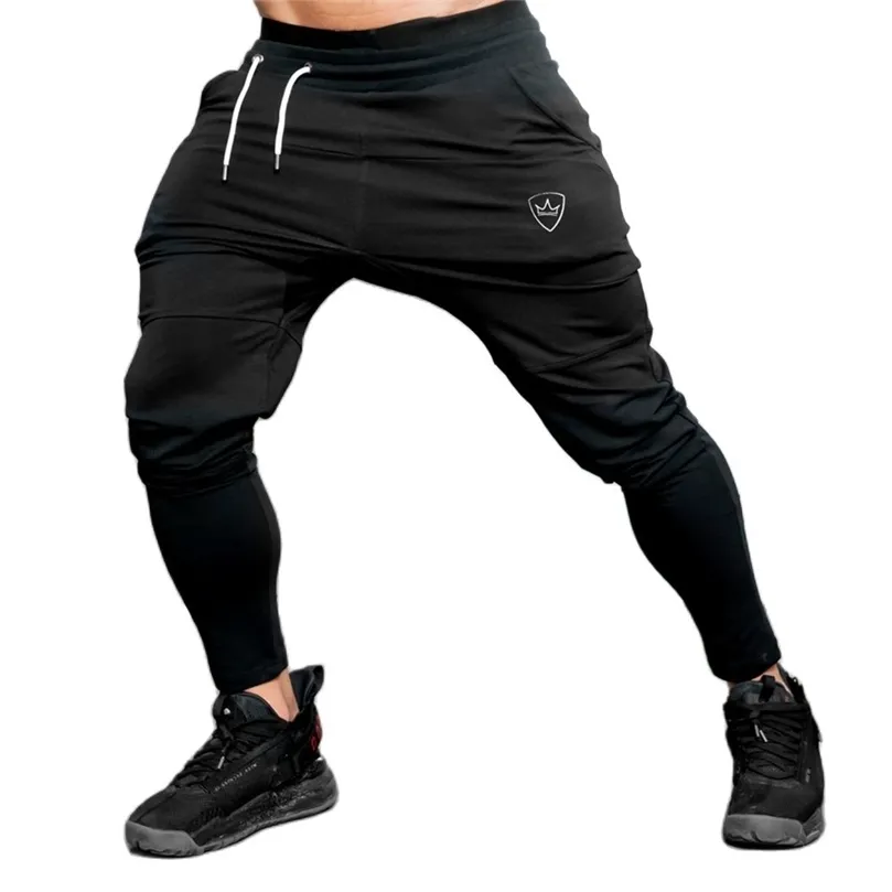 Solide Gym Jogginghose Jogger Hosen Männer Casual Hosen Männlichen Fitness Sport Workout Baumwolle Track Hosen Frühling Herbst Sportswear 220622