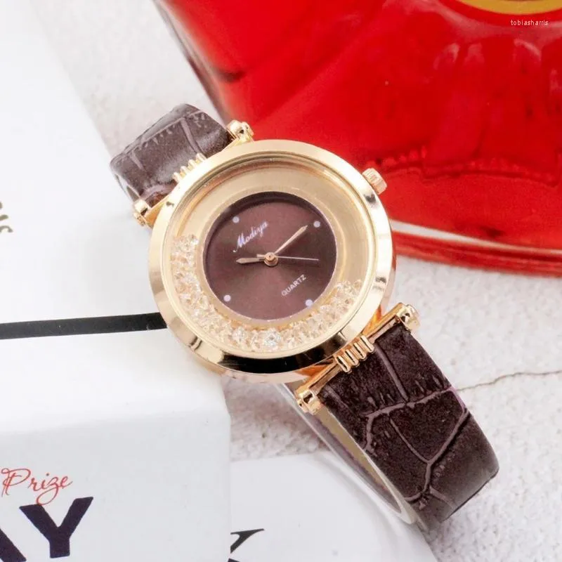 Zegarek zegarek zegarki dla kobiet luksusowy zestaw rekreacyjny skórzany kwarc ze stali nierdzewnej zegarek zegarek na rękę na rękę na rękę