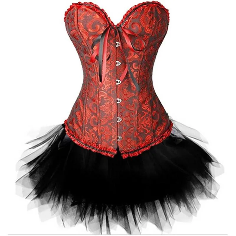 Red Satin Black Handmade Sequins Overbust Plus Size Steel Boned Corset  Christmas Costume Bustier Top -  Canada