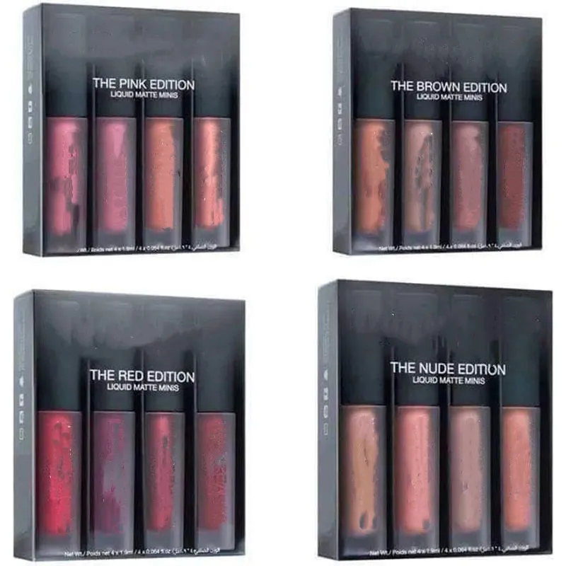 Hot Liquid Matte Minis Lip Gloss 4 Color Beleza Marca Batons 9 Tipos Edição Pode Escolher Epacket Ship