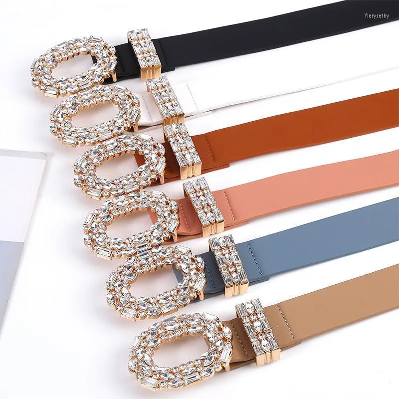 Belts Fashion Women's Belt Luxury Shining Rhinestone Elegant Design Diamond Female High Quality Strap WaistbandsBelts Fier22
