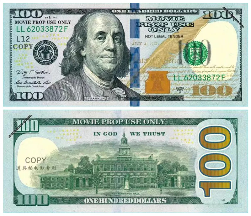 50% Taille Copy Money Prop Dollar 1 2 5 10 20 50 100 EURO 200 500 FOURNIS DE PART