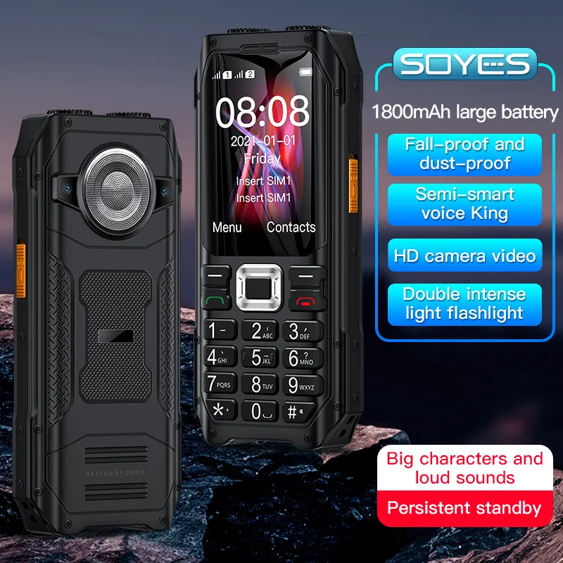 Soyes Soyes K80 GSM 2G BAR الهاتف المحمول 2.4inch Dual SIM 1800MAH