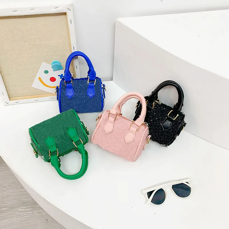 Kids Designer Purses Tote Mini Princess Bags for Girls Cute Letter Printing Casual Shoulder Bags for Snacks and Candy