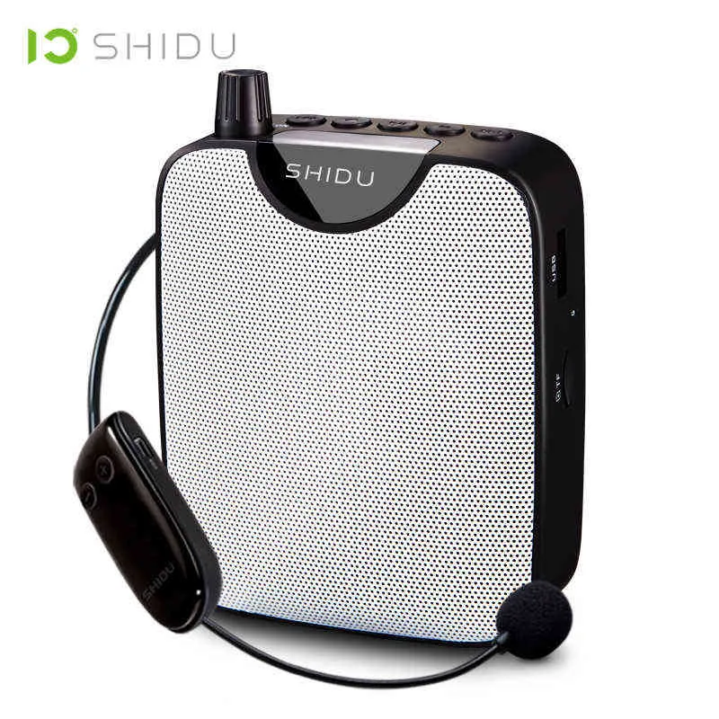 Shidu UHF Mini Wireless Portable Voice Amplifier FM Stereo Radio Hifi Auxオーディオスピーカー教師向けスピーチヨガインストラクターM J220523
