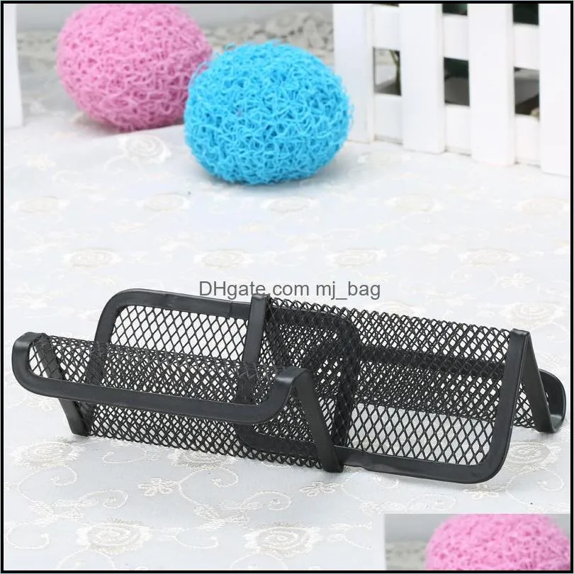 metal mesh business card holder stand for desk office business card holders mesh collection organizer for name card capacity 50 cards