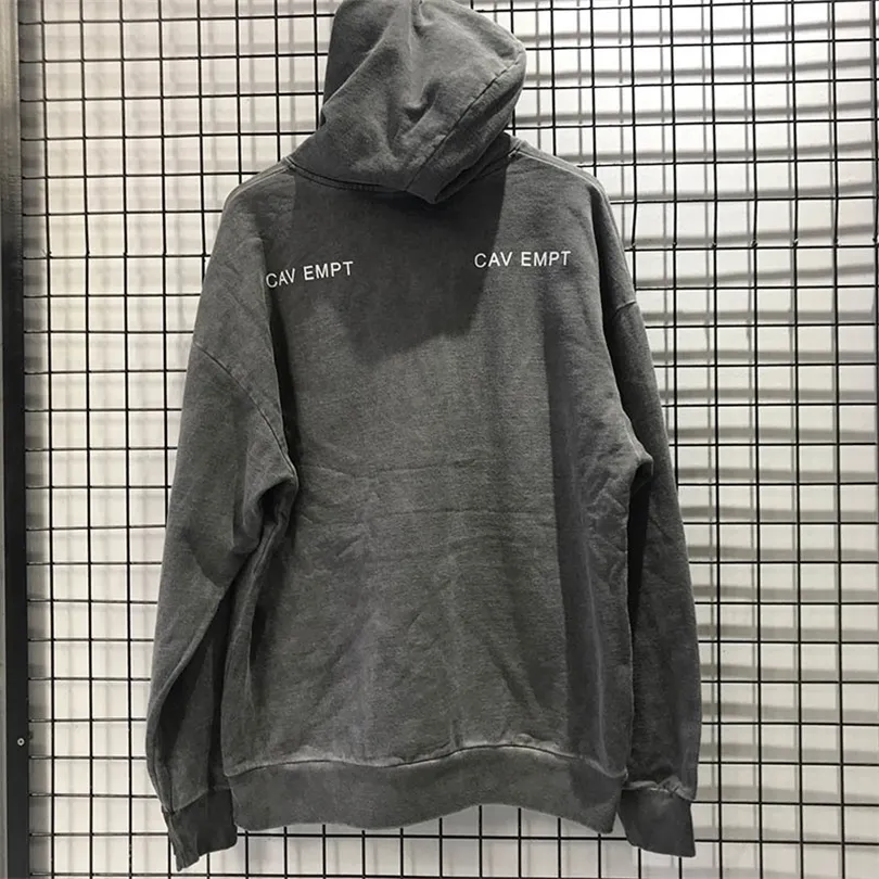 CE Cav Empt Hoodies Herr Dam Högkvalitets Tjocktvättade Cav Empt Hoodies Sweatshirts T200531