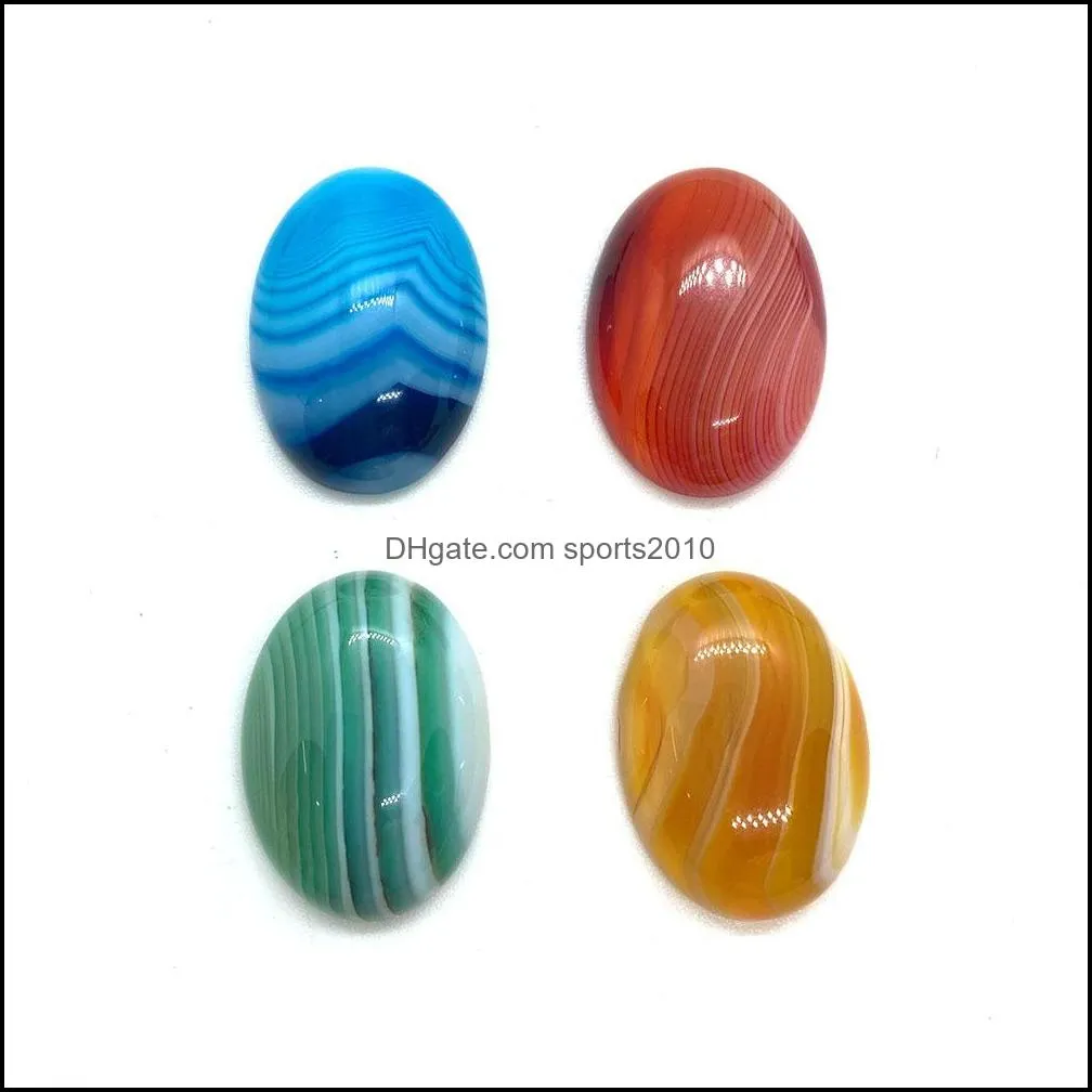 wholesale 20x30mm oval striped agate stone carving cabochon crystal polishing gem healing jewelry diy sports2010
