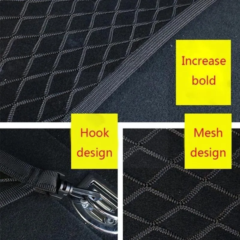 Filet de coffre universel pour voiture, organisateur de bagages élastique, réseau de maille de chargement, rangement en Nylon, poche intérieure extensible B2a3Car