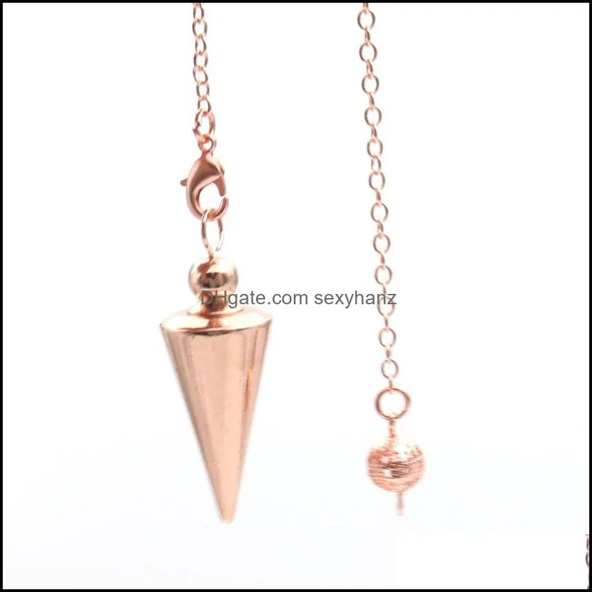 JLN Brass Pendulum P￩ndulo Balance Reiki Cone Vintage Charm Dowsing Pendant for Energy Therapy Divination Meditation Hypnosis