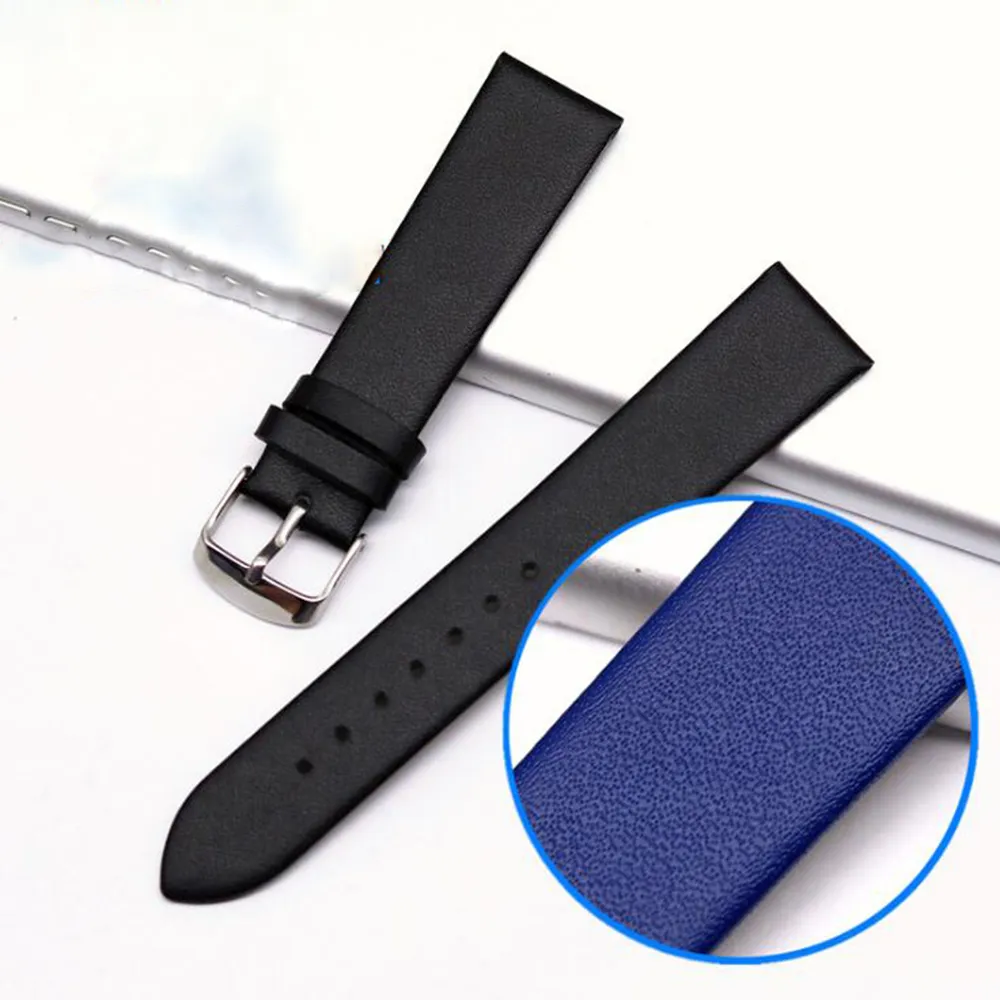 Wholesales 626-2 Unisversal Soft leather watch bands Waterproof Needle pattern men's sweat-proof Genuine Leather strap For apple xiaomi huawei smartwatches