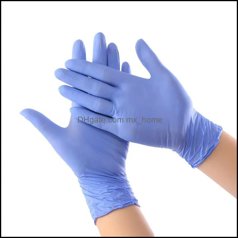 100pcs Disposable Rubber Latex Gloves Food Beverage Thicker Durable Household Cleaning Gloves Experimental Glove guanti Gant Handschuh