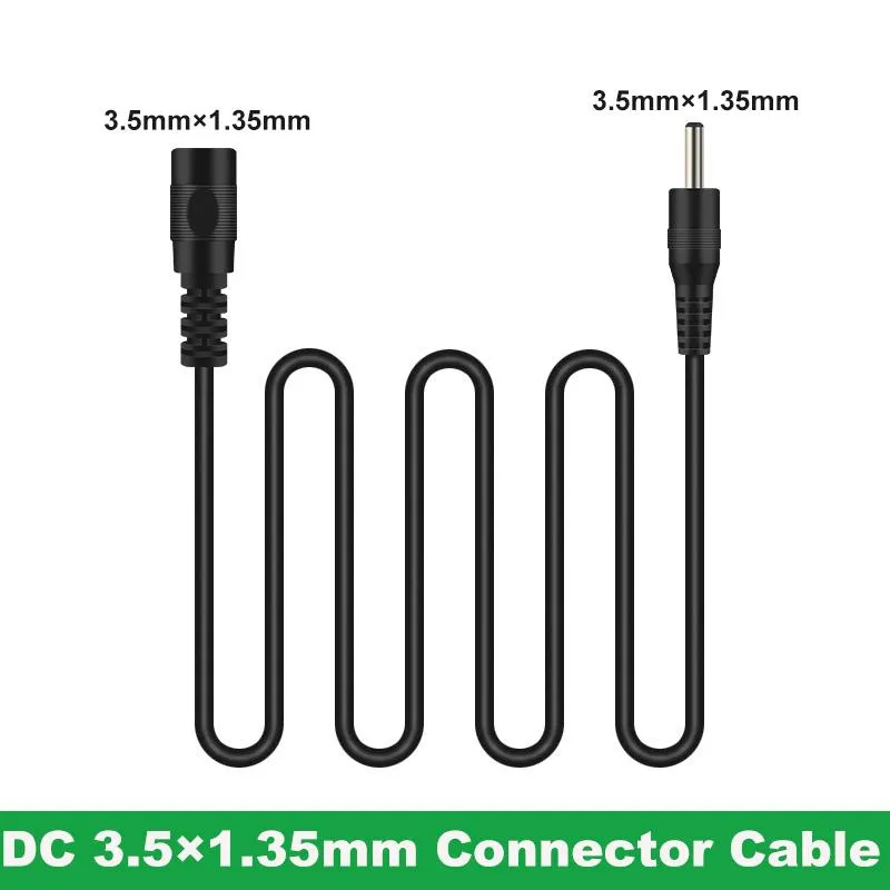 Andra belysningstillbehör 1st DC Power 3.5x1.35mm hane till kvinnlig förlängningsadapterkabel 3.5/1.35 Kvinnlig/hane -plugguttag 1Meter annan