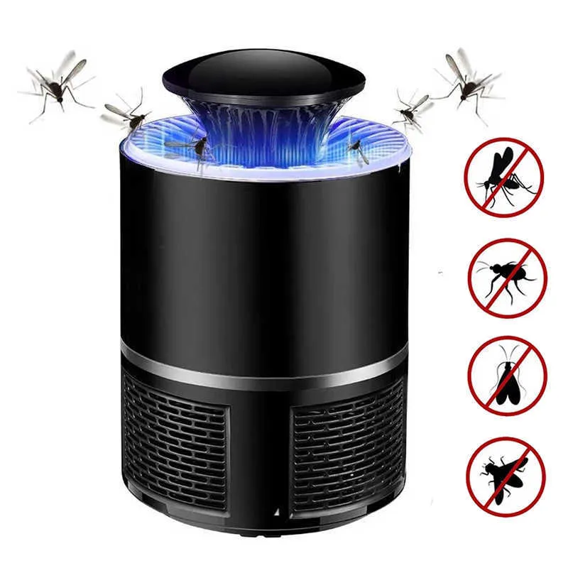 Home Mute Mosquito Killer Lamp 2W USB-driven elektrisk lampa Led Bug Zapper Lure Trap för sovrum Vardagsrum