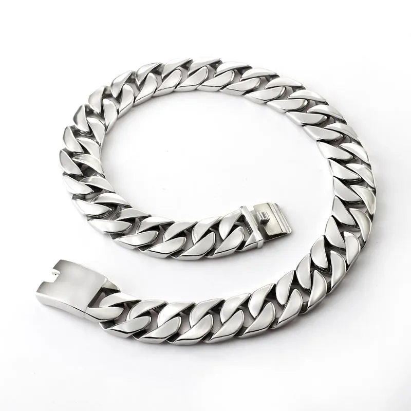 Chains Never Fade Stainless Steel Silver Color Cuban Necklaces For Mens Women's Links Curb Chain Gifts Jewelry Length WholesaleChains