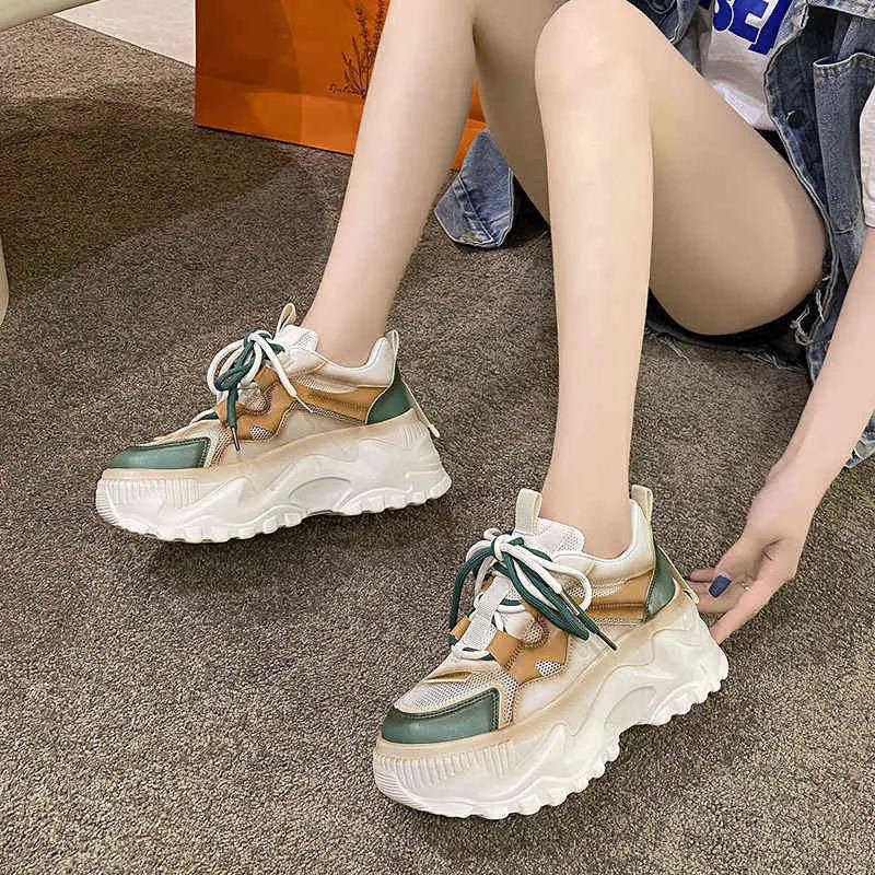 Dames Sneakers 202 Dikke Zolen Oude Schoenen Hoogwaardige