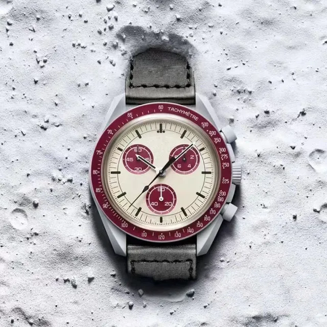 Waterproof 6 Pin Full Featured Speedmaster Planet Mens And Womens