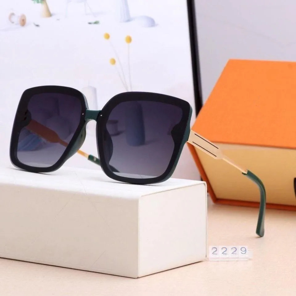 2022 Солнцезащитные очки Luxury Brand Designer Toping Caffence мужской и женской поляризованной большой рамный квадратный квадратный мода на открытом воздухе
