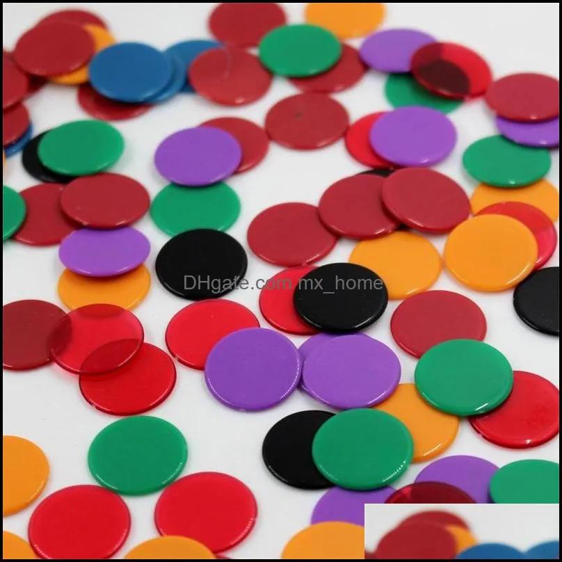 100pcs Montessori Learning Education Math Toys Learning Resources Color Plastic coin Bingo Chip Children Kids Classroom Supplies 1552