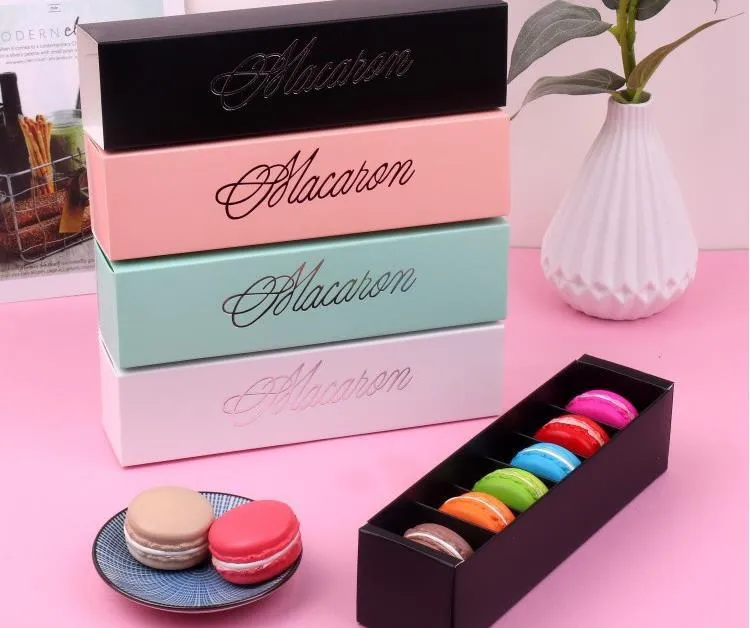 Macaron packaging wedding candy favors gift Laser Paper boxes 6 grids Chocolates Box/cookie box SN4910