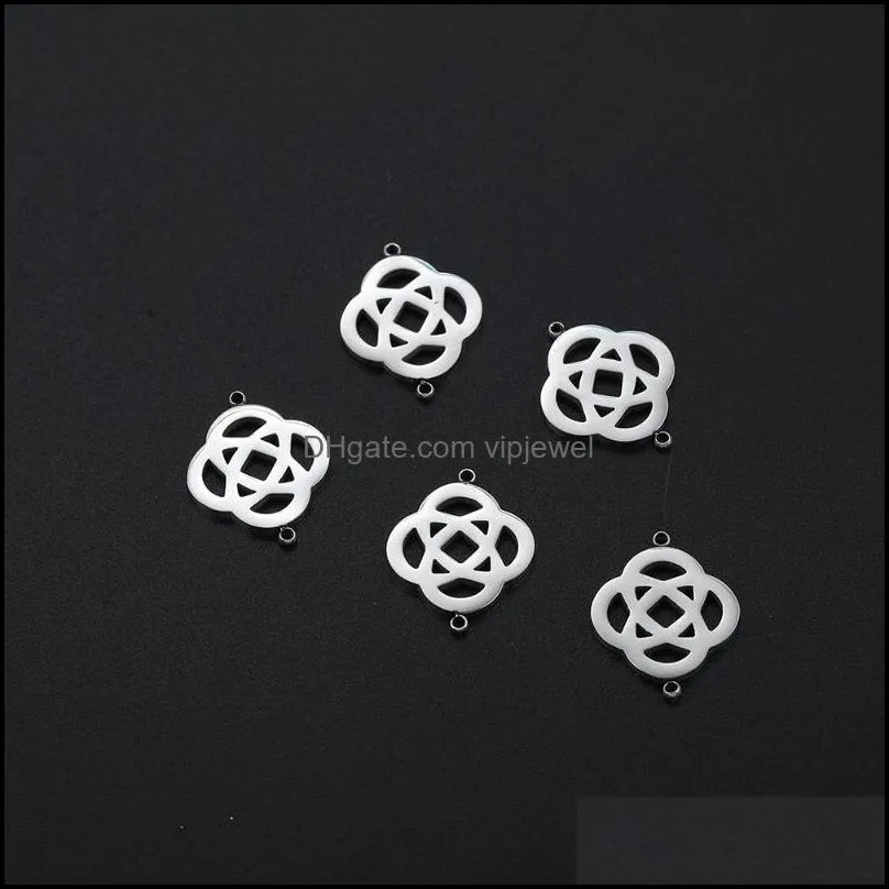 charms 5pcs stainless steel witch celtics knot gold plated witchcraft pendants for diy bracelet necklace jewelry making findingscharms