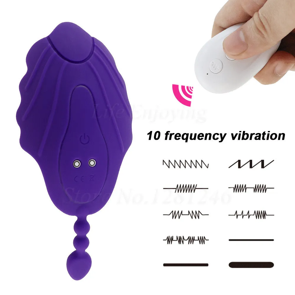 sexy Massaggio del perineo Panty vibratore indossabile Vibrazione della vagina Stimolazione del clitoride Mutandine vibranti Giocattoli erotici per donna