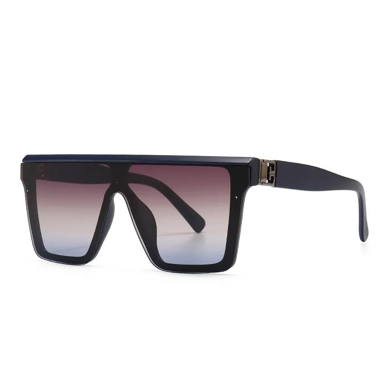 النظارات الشمسية خمر العلامة التجارية الفاخرة مصمم أزياء المتضخم مربع النساء الرجال السفر إطار كبير شقة أعلى نظارات شمسية ظلال UV400Sunglasses