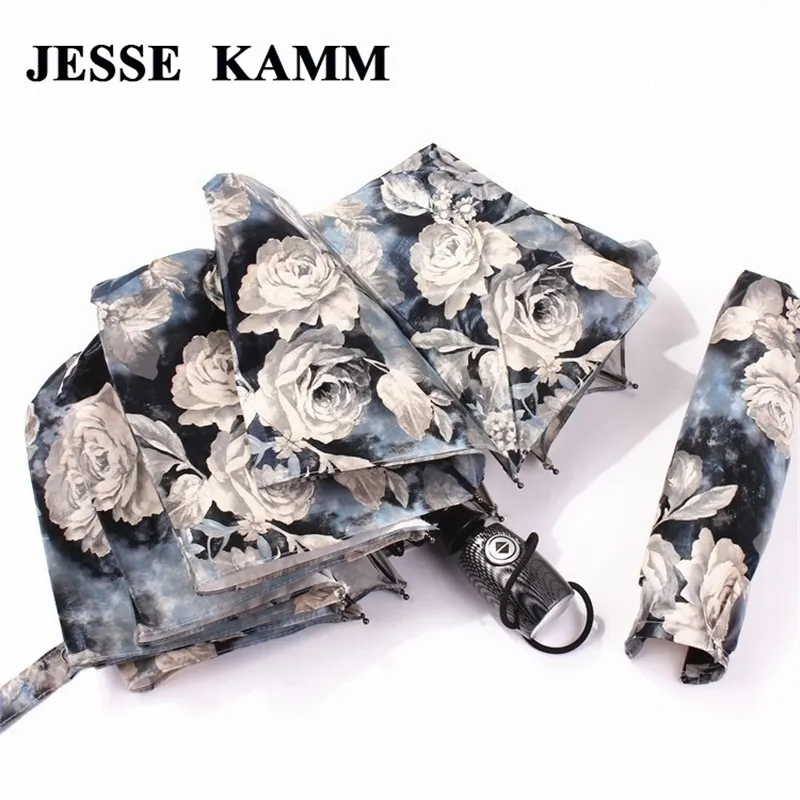 Jesse Kamm Big Strong voor twee personen volledig automatische compacte antiuv regen zonneschijn winddichte paraplu dames mode y200324