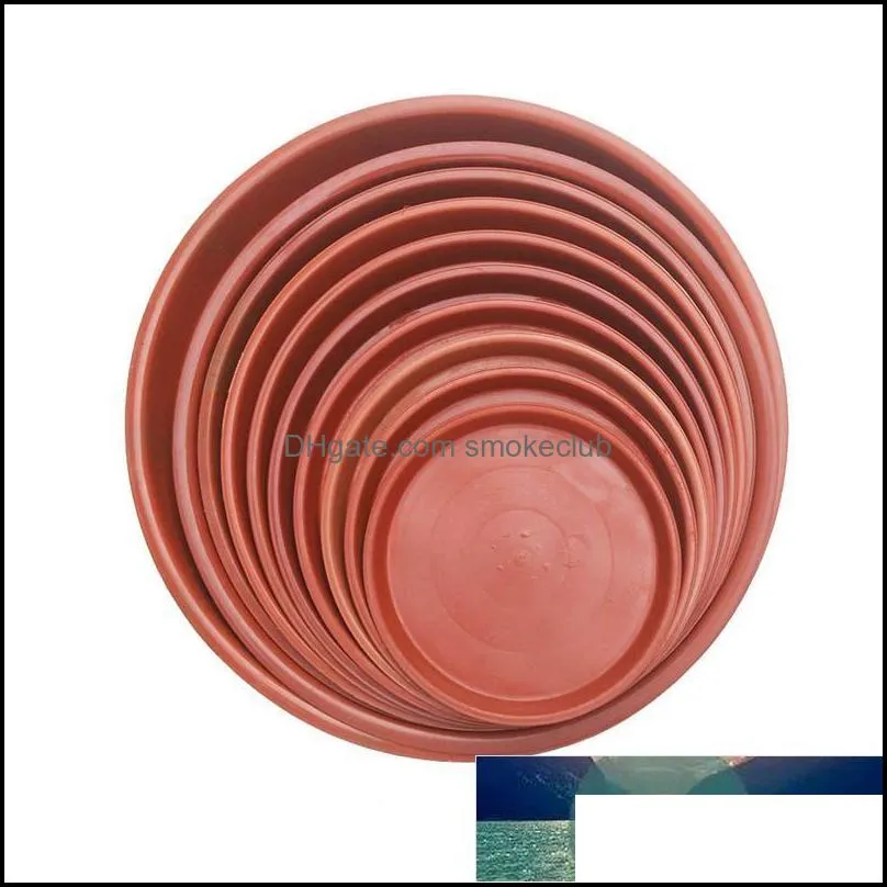 10pcs Plastic Flowerpot Drip Tray Plant Pot Saucer for Fleshiness Planter Garden Balcony - Type 160 (Red)