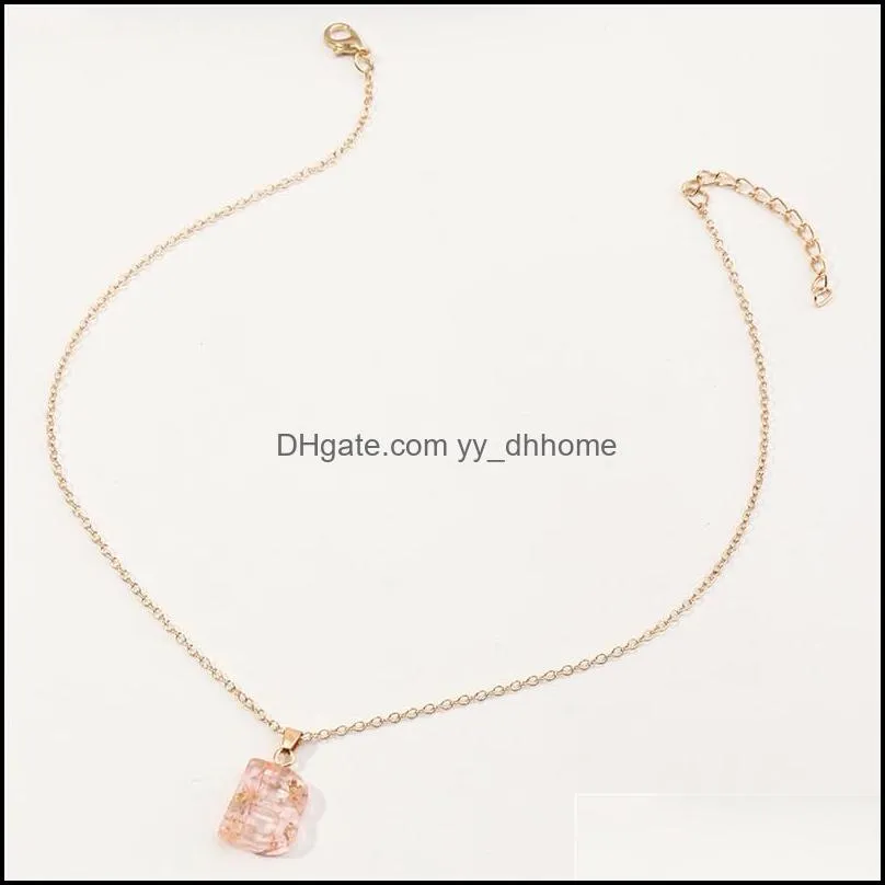 Custom Name Initial Necklace Transparent Pink Acrylic Pendant Necklaces for Women Jewelry