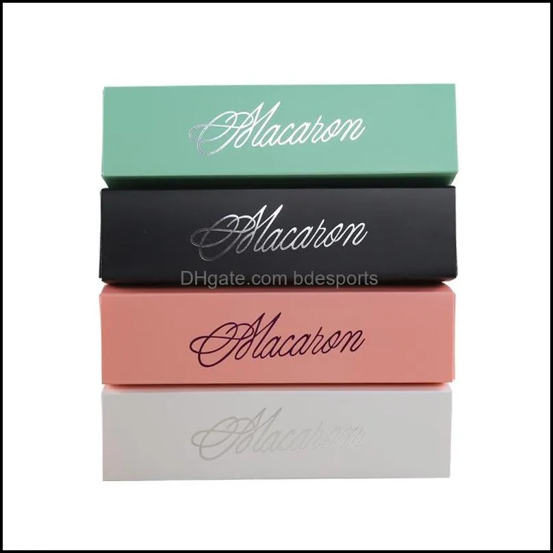 Macaron Box Cake Boxes Home Made Packing Boxes Biscuit Muffin Box Retail Paper Packaging 20.3*5.3*5.3CM