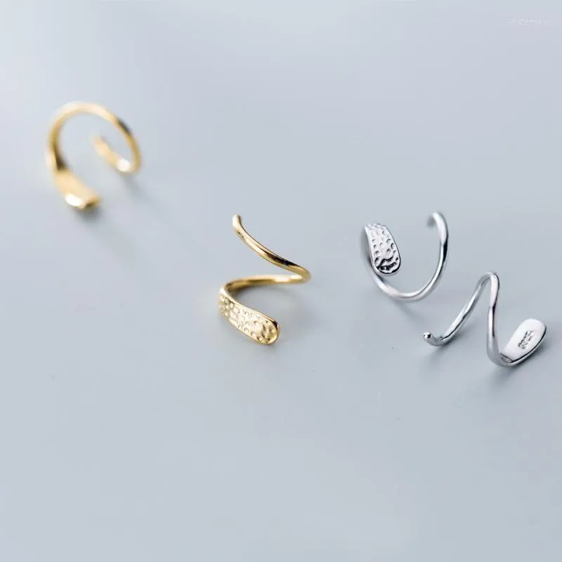 Cerchio Huggie MloveAcc 100% 925 Sterling Silver Women Spiral Snakelike Ear Bones Buckle Ring Mini Double Orecchini JewelryHoop Kirs22