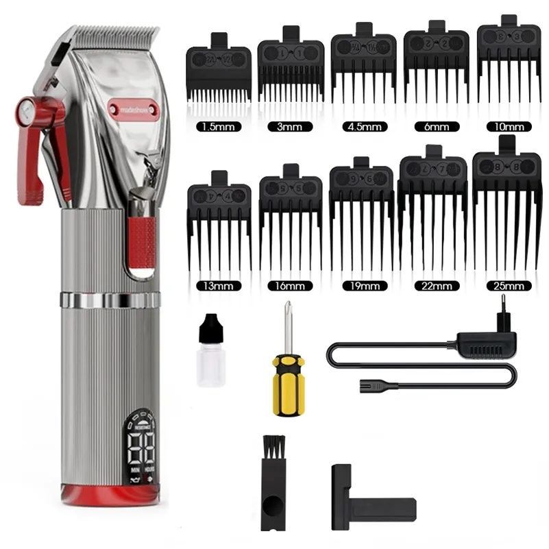 Professionell trådlös hår Clipper Madeshow M5 Haircut Machine Hair Trimmer för barberstylister Frisyr Maskinpaket 220623