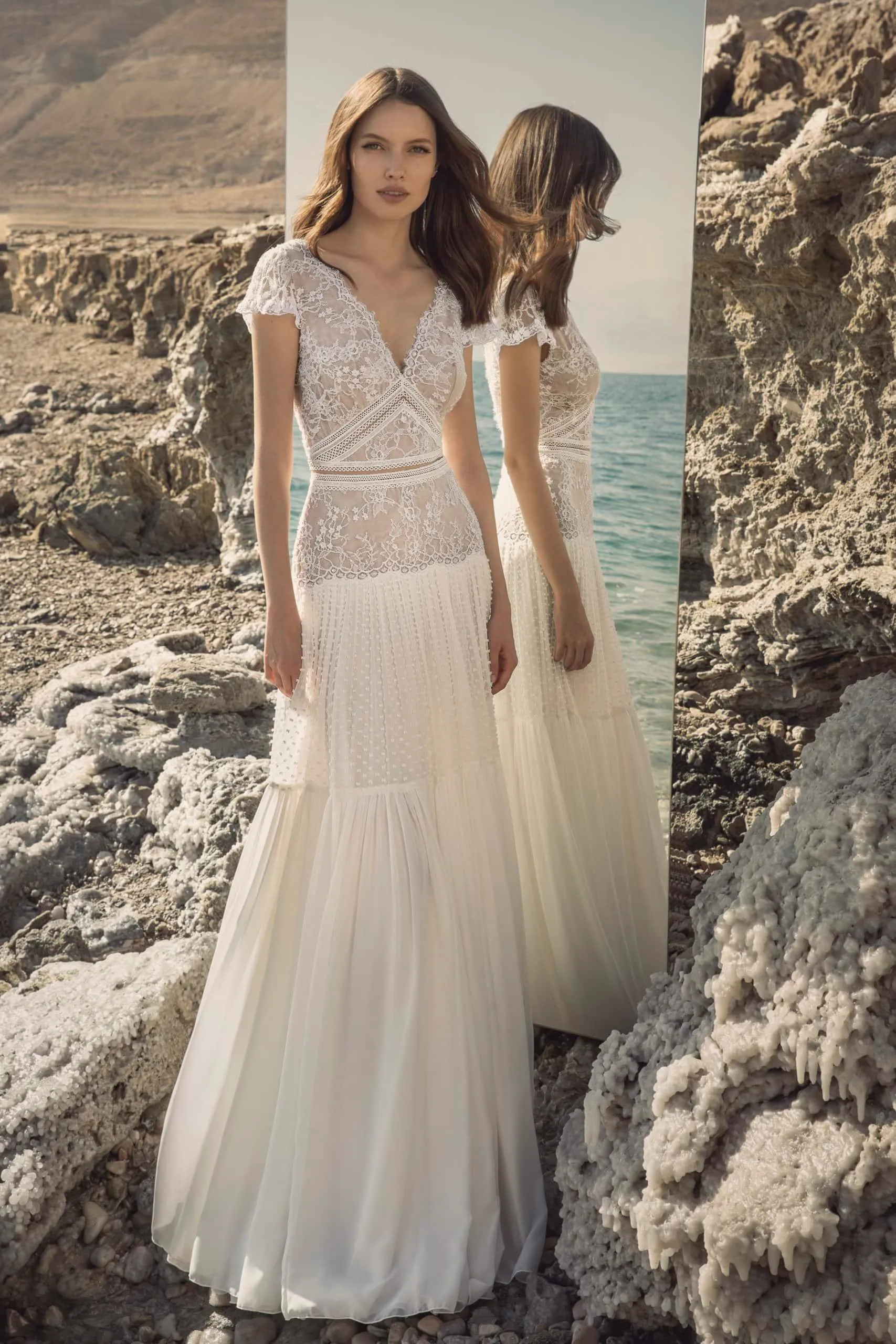 2023 Cap Sleeve Beach Wedding Gowns Boho Style V Neck... From 131  | DHgate
