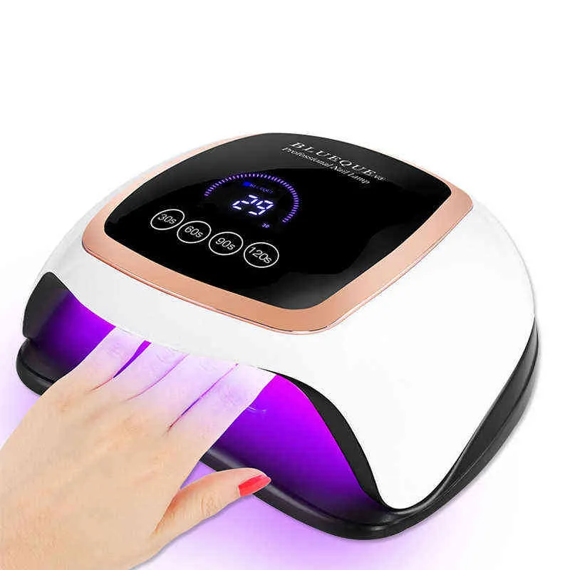 Nxy 84w Uv Led Dryer for Nail Lamp Manicure Nails Drying with Motion Sensing Lcd Display Touch Switch Curing Poly Gel Light 220624