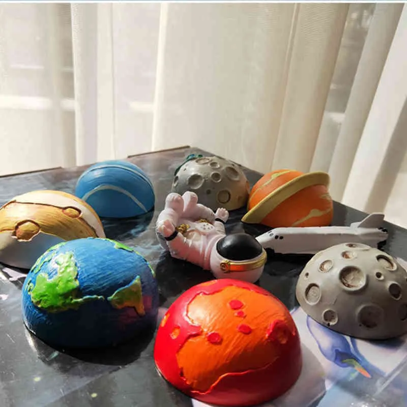 Cosmic Cartoon Astronauts & Space Shuttle Fridge For