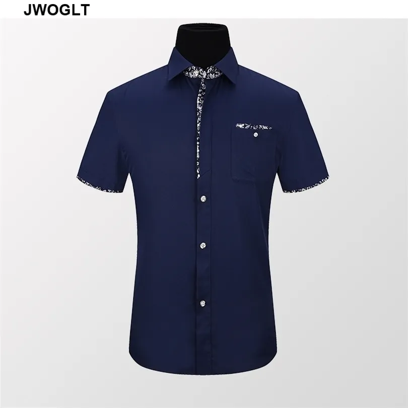 Summer New Men Shirt Męskie Koszulki Męskie Koreańskie patchwork Kolejne koszule z krótkim rękawem Camisa Social Masculina 210412