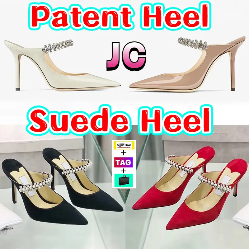 New Dress Shoes women Designer High Heels Bing Heeled Mule Womens London Crystal Strap Pumps Fashion Lady Patent Suede Heel Sandals Ladies Wedding Party shoes Sandal
