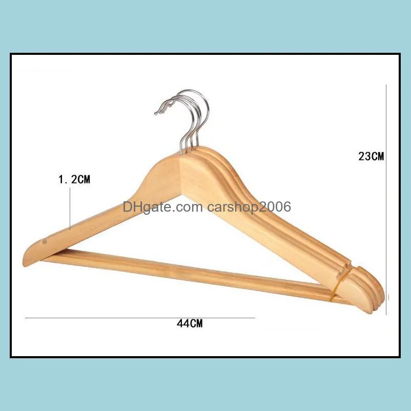 wooden clothes hanger coat hanger for dry and wet dual cloth purpose rack non slip storage supplies eco friendly sn182