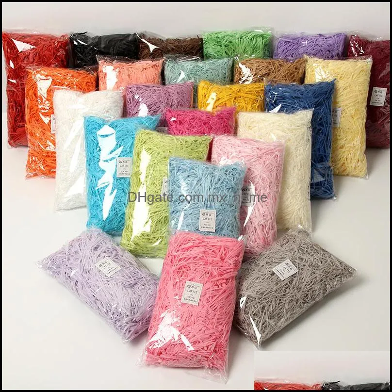 Gift Wrap Event Party Supplies Festive Home Garden 100g Colorf Shredded Crinkle Confetti Paper Raffia Candy Boxes Diy Gifts Box Filling We