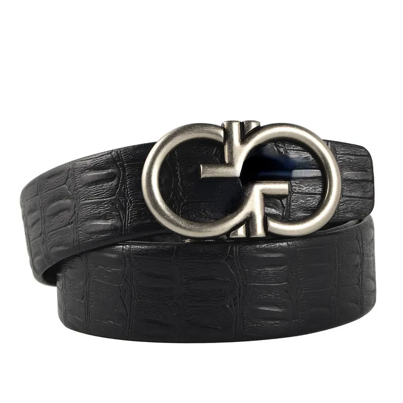 TopSelling Designer Men Genuine Leather Luxury Black Men's Belts Automatic Buckle High Quality belt cummerbunds Male Classic luxury