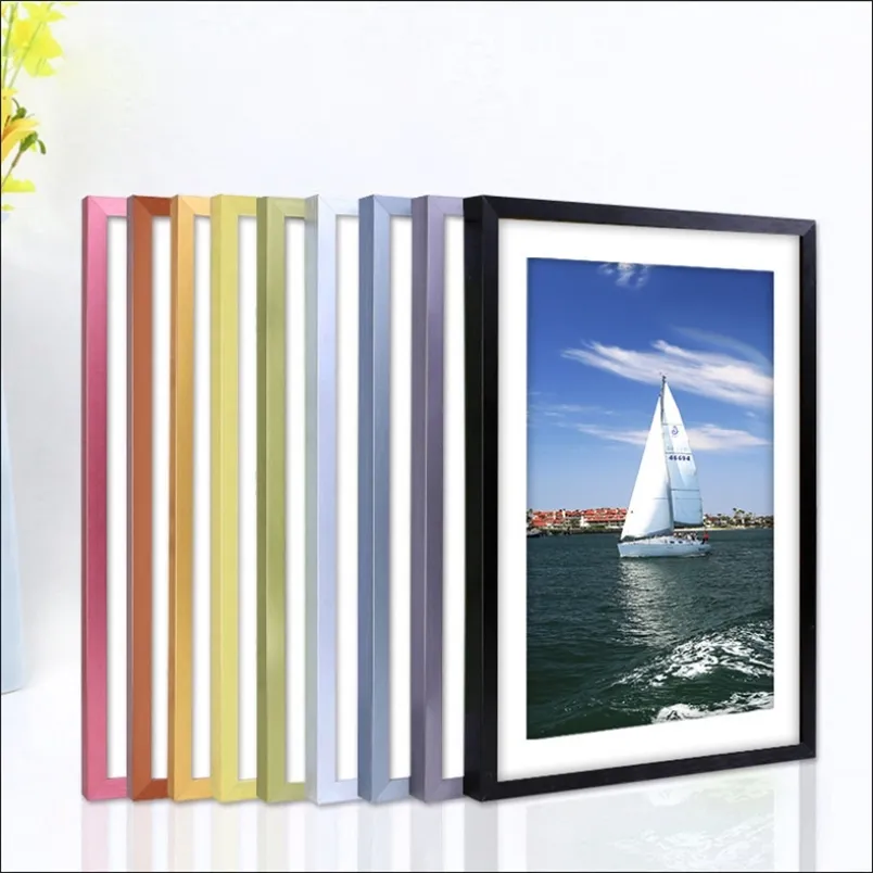 Aluminium legering foto d verjaardag cadeau decoratie muur frame decoratie wall persoonlijke pos kan worden aangepast 220615