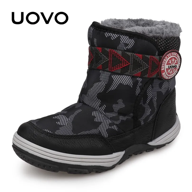 冬のブーツキッズUovo到着暖かい靴ファッション冬のぬいぐるみ男の子と女の子の雪のブーツサイズ＃28-36 LJ201201