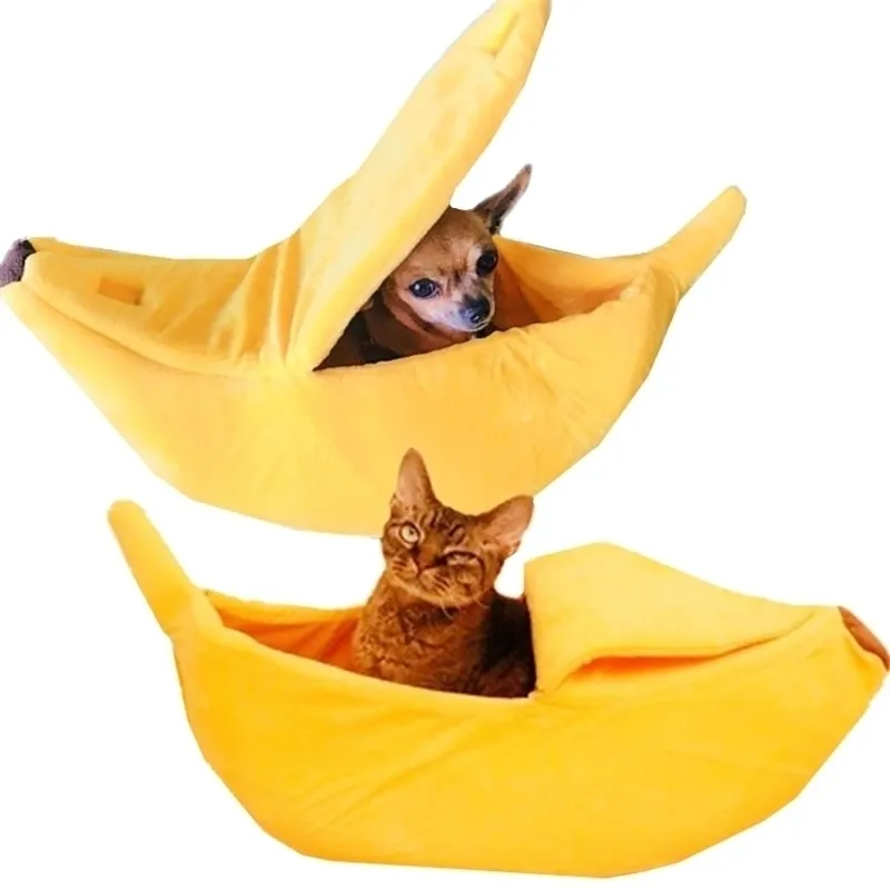 Banana Peel Cat House Cama de aparência fofa para gatos S Pet Dog Tape