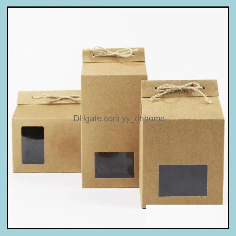 gift wrap tea packaging box cardboard kraft paper folded food nut container food storage standing up packing bags sn4619