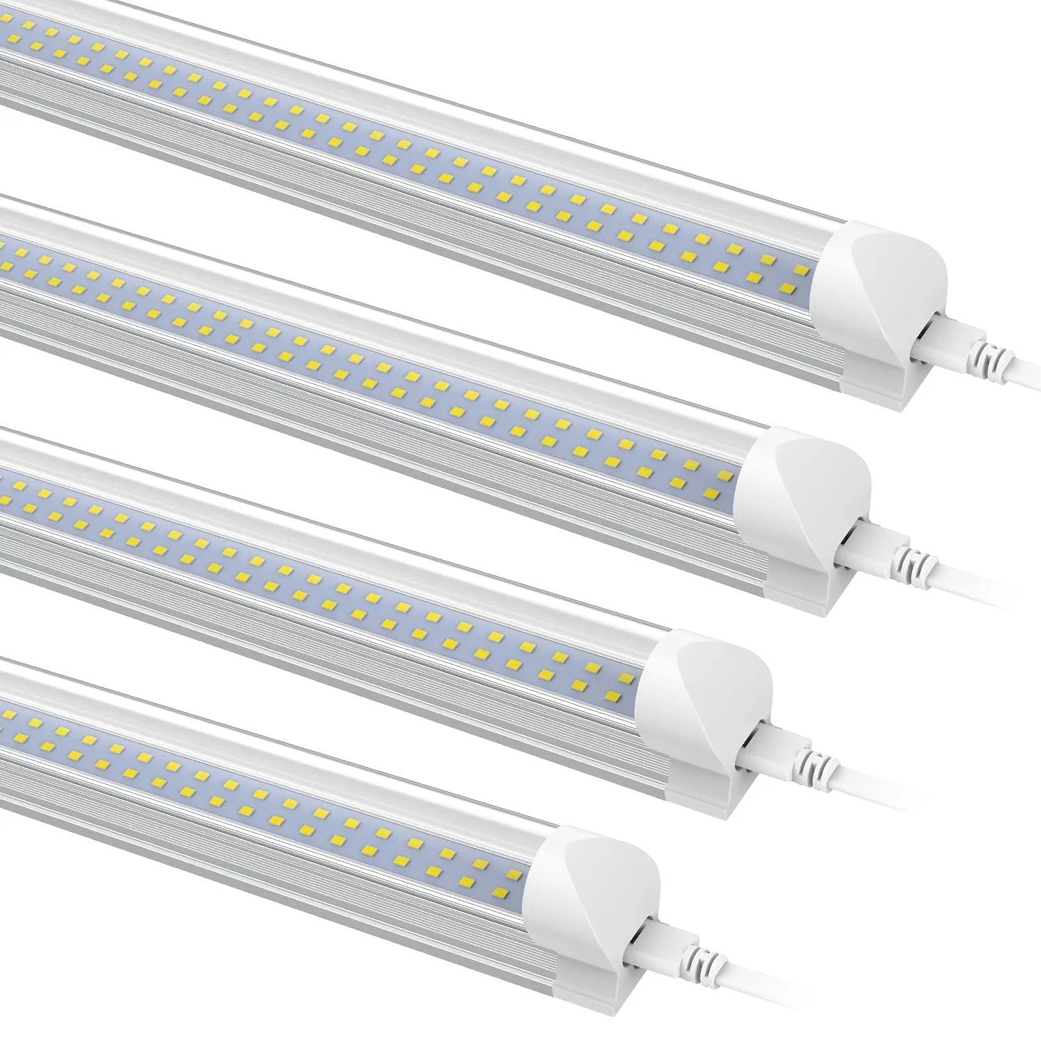 Jesled T8 LED -rörlampor Dural Rad 90W Transparent Cover Cold White Integrated Tubes Light Garage Office Lökar